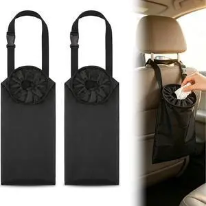 2 PCS Car Trash Bag, Washable, Easy Hanging Car Garbage Bag | Detachable Car Trash Can with Elastic Top Opening & Sticky Strap Bottom Opening, Ideal for Vehicles, Travel & Outdoor Use 2 PCS Car Trash Bag, Washable, Easy Hanging Car Garbage Bag | Detachable Car Trash Can with Elastic Top Opening & Sticky Strap Bottom Opening, Ideal for Vehicles, Travel & Outdoor Use