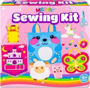 MGparty My First Sewing Kit for Kids - 8 Easy DIY Sewing Crafts with Bunny Pillow & Unicorn Wind Chime, Beginner Learn-to-Sew Craft Set for Girls & Boys Ages 5+, Screen-Free Educational Gift MGparty My First Sewing Kit for Kids - 8 Easy DIY Sewing Crafts with Bunny Pillow & Unicorn Wind Chime, Beginner Learn-to-Sew Craft Set for Girls & Boys Ages 5+, Screen-Free Educational Gift