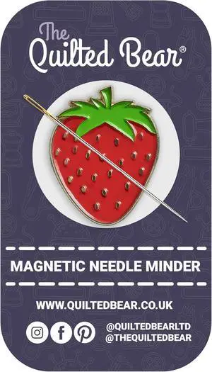 The Quilted Bear Magnetic Needle Minder, Strawberry | Enamel Needle Keeper for Embroidery & Cross Stitch, Secure Holder for Sewing Needles & Pins, Strong Magnet, Sewing Accessory The Quilted Bear Magnetic Needle Minder, Strawberry | Enamel Needle Keeper for Embroidery & Cross Stitch, Secure Holder for Sewing Needles & Pins, Strong Magnet, Sewing Accessory