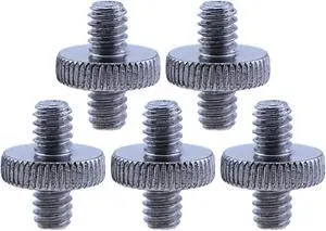 5PCS 1/4 Inch-20 to 1/4 Inch-20 Dual Head Adapter - Male to Male Metal Tripod Screw Adapter 5PCS 1/4 Inch-20 to 1/4 Inch-20 Dual Head Adapter - Male to Male Metal Tripod Screw Adapter