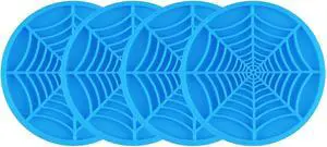 Alpmosn 4PCS Spider Web Car Cup Holders, Halloween Non-Slip Silicone Insert Coasters, Automotive Cupholder Goth Accessories for Men & Women (Blue) Alpmosn 4PCS Spider Web Car Cup Holders, Halloween Non-Slip Silicone Insert Coasters, Automotive Cupholder Goth Accessories for Men & Women (Blue)