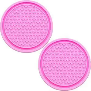 2PCS Car Cup Holder Coaster, Universal Auto Non-Slip Cup Holder Coaster, 2.75In Universal Non-Slip Recessed Car Interior Accessories (Pink) 2PCS Car Cup Holder Coaster, Universal Auto Non-Slip Cup Holder Coaster, 2.75In Universal Non-Slip Recessed Car Interior Accessories (Pink)