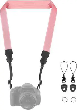 FIEIL Neck Strap Silicone Camera Straps - Padded Camera Strap, 1.5" Wide Adjustable Nylon Shoulder Strap - Compatible with Canon, Nikon, Sony, and More DSLR and Mirrorless Cameras (Peach Pink) FIEIL Neck Strap Silicone Camera Straps - Padded Camera Strap, 1.5" Wide Adjustable Nylon Shoulder Strap - Compatible with Canon, Nikon, Sony, and More DSLR and Mirrorless Cameras (Peach Pink)