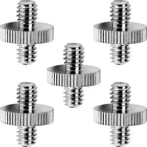 1/4"-20 Tripod Screw Adapter 1/4 to 1/4 Camera Screw Mount Male Thread,5Pcs | Standard 1/4 Male to Male Camera Mounting Thread Connectors,for DSLR Cameras Cage,Monitors,LED lights,Ball Heads,and More 1/4"-20 Tripod Screw Adapter 1/4 to 1/4 Camera Screw Mount Male Thread,5Pcs | Standard 1/4 Male to Male Camera Mounting Thread Connectors,for DSLR Cameras Cage,Monitors,LED lights,Ball Heads,and More