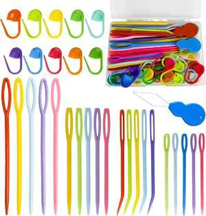 DeliaVo 62 Pcs Yarn Needles Set, Crochet Kit for Knitting Sewing Weaving | Assorted Darning Tapestry Needles with Stitch Markers for Crocheting, Wonderful Knitting Accessories & Crochet Supplies DeliaVo 62 Pcs Yarn Needles Set, Crochet Kit for Knitting Sewing Weaving | Assorted Darning Tapestry Needles with Stitch Markers for Crocheting, Wonderful Knitting Accessories & Crochet Supplies