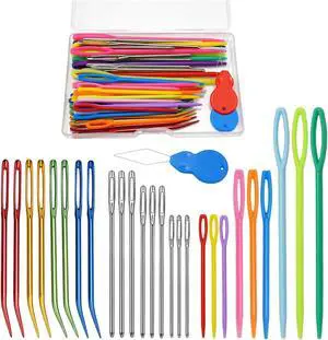 DeliaVo 49 Pcs Yarn Needles Set, Crochet Kit for Knitting Sewing Weaving | Assorted Crocheting & Darning Tapestry Needles for Yarn, Wonderful Knitting Accessories & Crochet Supplies DeliaVo 49 Pcs Yarn Needles Set, Crochet Kit for Knitting Sewing Weaving | Assorted Crocheting & Darning Tapestry Needles for Yarn, Wonderful Knitting Accessories & Crochet Supplies
