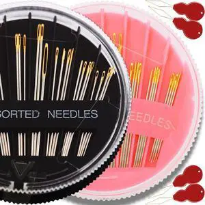 60Pack Sewing Needles for Hand Sewing Repair, 6 Sizes Assorted Needles with 4 Threaders, Hand Sewing Needles, Large Eye Stitching Needles, Embroidery Needles, Sewing Sharp Needles(Pink&Black 60PCS) 60Pack Sewing Needles for Hand Sewing Repair, 6 Sizes Assorted Needles with 4 Threaders, Hand Sewing Needles, Large Eye Stitching Needles, Embroidery Needles, Sewing Sharp Needles(Pink&Black 60PCS)