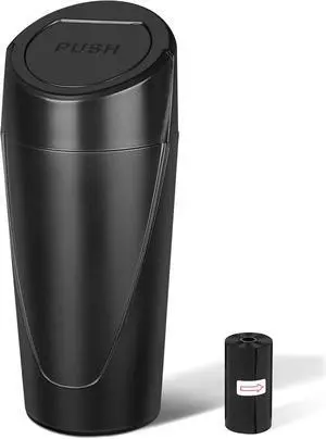 Car Trash Can, Leakproof Mini Car Garbage Can Cup Holder with Lid | Car Door Trash Bin with 20 Trash Bags, Vehicle Front Back Seat Organizers and Storage for Car, Home, Office, Black Car Trash Can, Leakproof Mini Car Garbage Can Cup Holder with Lid | Car Door Trash Bin with 20 Trash Bags, Vehicle Front Back Seat Organizers and Storage for Car, Home, Office, Black