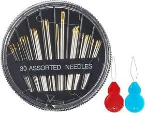 Eketirry Premium Hand Sewing Needles30-Count Assorted Needles for Sewing Repair, 6 Different Sizes Sewing Needles with 2 Threaders (Black,1) Eketirry Premium Hand Sewing Needles30-Count Assorted Needles for Sewing Repair, 6 Different Sizes Sewing Needles with 2 Threaders (Black,1)