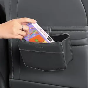 Car Trash Can Small Leather Vehicle Trash Bin Car Dustbin Garbage Organizer Holder with Trash Bag Foldable Mini Cars Storage Bag Container for Auto SUV Van Trucks (Black,Clip on) Car Trash Can Small Leather Vehicle Trash Bin Car Dustbin Garbage Organizer Holder with Trash Bag Foldable Mini Cars Storage Bag Container for Auto SUV Van Trucks (Black,Clip on)