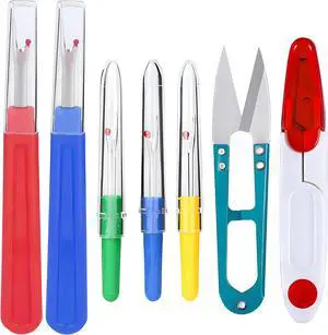 YOFAN Seam Ripper Kit, 7-Piece Thread Remover with Snips for Sewing | High-carbon steel blades, ABS handles, safety caps, 2 large & 3 small rippers, 2 snips, for sewing, quilting, crafts YOFAN Seam Ripper Kit, 7-Piece Thread Remover with Snips for Sewing | High-carbon steel blades, ABS handles, safety caps, 2 large & 3 small rippers, 2 snips, for sewing, quilting, crafts