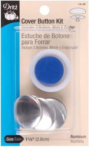 Dritz 14-45 Cover Button Kit with Tools, Size 45 - 1-1/8-Inch, 3-Piece Dritz 14-45 Cover Button Kit with Tools, Size 45 - 1-1/8-Inch, 3-Piece