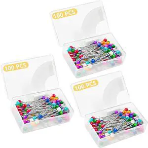 DTDNZKN 300PCS Sewing Pins with Glass Ball Heads | Straight Pins for Fabric, Multicolor Corsage Stick Pins for Dressmaker DTDNZKN 300PCS Sewing Pins with Glass Ball Heads | Straight Pins for Fabric, Multicolor Corsage Stick Pins for Dressmaker