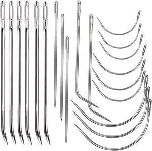 Veroave Sewing Needles, Curved Needle, 20 PCS Upholstery Needle Veroave Sewing Needles, Curved Needle, 20 PCS Upholstery Needle