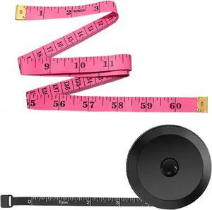 60 Inch Tape Measure Soft Measuring Tape for Body Fabric Sewing Tailor | Cloth Knitting Measurements Retractable,Soft Fashion Double Scales Rulers for Sewing,Craft Measurement(2Pack Rose Red&Black) 60 Inch Tape Measure Soft Measuring Tape for Body Fabric Sewing Tailor | Cloth Knitting Measurements Retractable,Soft Fashion Double Scales Rulers for Sewing,Craft Measurement(2Pack Rose Red&Black)