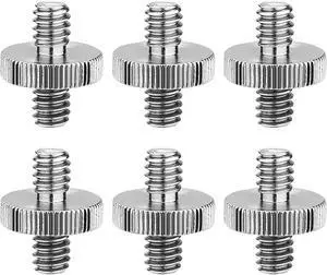 6 Pack International Standard 1/4"-20 Male to 1/4"-20 Male Threaded Tripod Screw Adapter Standard Tripod Mounting Thread Camera Screw Adapter Converter,Precision Made 6 Pack International Standard 1/4"-20 Male to 1/4"-20 Male Threaded Tripod Screw Adapter Standard Tripod Mounting Thread Camera Screw Adapter Converter,Precision Made