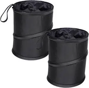 PUXING 2PCS Car Trash Can - Mini Collapsible Pop-up Car Garbage Can | Waterproof Hanging Car Trash Bag w/Elastic Band,Portable Garbage Bin for Car/Home,Travel PUXING 2PCS Car Trash Can - Mini Collapsible Pop-up Car Garbage Can | Waterproof Hanging Car Trash Bag w/Elastic Band,Portable Garbage Bin for Car/Home,Travel