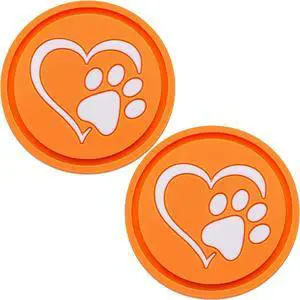 2PCS Cup Holder Coaster for Car 2.75 Inch Silicone Anti-Slip Insert, Soft Shockproof Cup Mat, Universal Auto Accessories for Women & Girls (Orange & White) 2PCS Cup Holder Coaster for Car 2.75 Inch Silicone Anti-Slip Insert, Soft Shockproof Cup Mat, Universal Auto Accessories for Women & Girls (Orange & White)