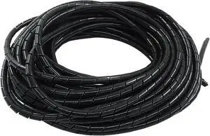 1/4" Spiral Cable Wrap, Black, 43 Ft | Power Cord Detangler, Spiral Wire Wrap, Desktop Computer Cable Organizer 1/4" Spiral Cable Wrap, Black, 43 Ft | Power Cord Detangler, Spiral Wire Wrap, Desktop Computer Cable Organizer