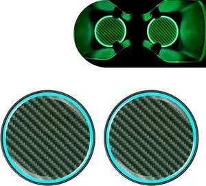 2 PCS Car Cup Coasters, Luminous Car Coasters, 2.83" Carbon Fiber Non-Slip Insert Coaster, Universal for Most Cars (Black) 2 PCS Car Cup Coasters, Luminous Car Coasters, 2.83" Carbon Fiber Non-Slip Insert Coaster, Universal for Most Cars (Black)