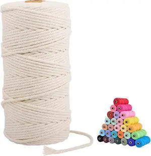 FLIPPED Macrame Cord,3mm x109 Yards 100% Natural Macrame Cords Colored Cotton Macrame Rope Craft Cord for DIY Crafts Knitting Plant Hangers Christmas Wedding Decor(Natural Color/Beige) FLIPPED Macrame Cord,3mm x109 Yards 100% Natural Macrame Cords Colored Cotton Macrame Rope Craft Cord for DIY Crafts Knitting Plant Hangers Christmas Wedding Decor(Natural Color/Beige)