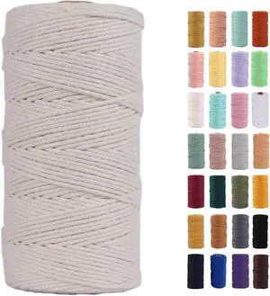 Natural Macrame Cord 2mm x 220Yards,Colored Cotton Rope Colorful Cotton Cord Soft Craft Cord Twine for Wall Hanging Plant Hangers Crafts Decorative Projects Natural Macrame Cord 2mm x 220Yards,Colored Cotton Rope Colorful Cotton Cord Soft Craft Cord Twine for Wall Hanging Plant Hangers Crafts Decorative Projects