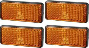 4pcs 2.20"x0.98" Universal Reflector - Rectangle Motorcycle Bike Safety Reflector Increase Visibility and Safety on The Road - Plastic Orange 4pcs 2.20"x0.98" Universal Reflector - Rectangle Motorcycle Bike Safety Reflector Increase Visibility and Safety on The Road - Plastic Orange