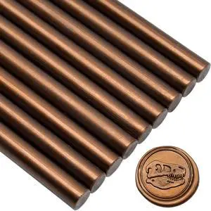 Antique Bronze Glue Gun Sealing Wax Sticks for Wax Seal Stamp, 12-Pack | 0.4-inch diameter sticks, Use to make wax seals, Decor for Wedding invitations, Envelope, Card, Metallic Color, DIY craft Antique Bronze Glue Gun Sealing Wax Sticks for Wax Seal Stamp, 12-Pack | 0.4-inch diameter sticks, Use to make wax seals, Decor for Wedding invitations, Envelope, Card, Metallic Color, DIY craft