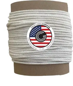 4/32" (1/8") Cotton Piping Cord, Size 00 (10 yds) 4/32" (1/8") Cotton Piping Cord, Size 00 (10 yds)