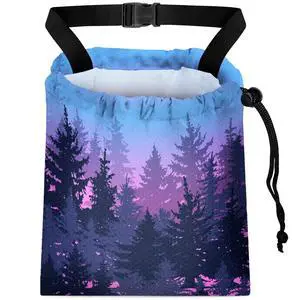 Car Trash Bag Hanging Back of Seat with Adjustable Snap Buckle Strap Cute Printed Drawstring Garbage Bags for Car-Forest Blue Purple Car Trash Bag Hanging Back of Seat with Adjustable Snap Buckle Strap Cute Printed Drawstring Garbage Bags for Car-Forest Blue Purple