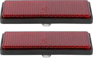 F FIERCE CYCLE Pair M6x1.0 Red Rectangle Universal Screw Mount Reflective Warning Reflector for Motorcycle Bike F FIERCE CYCLE Pair M6x1.0 Red Rectangle Universal Screw Mount Reflective Warning Reflector for Motorcycle Bike