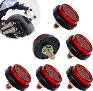 6 Pieces Reflectors Round Mini Decorative - Bolts and Nuts Nuts Mini Decorative M5 Screw Tag Bolt Round Reflective for Motorcycle Bike License Plate (Red) 6 Pieces Reflectors Round Mini Decorative - Bolts and Nuts Nuts Mini Decorative M5 Screw Tag Bolt Round Reflective for Motorcycle Bike License Plate (Red)