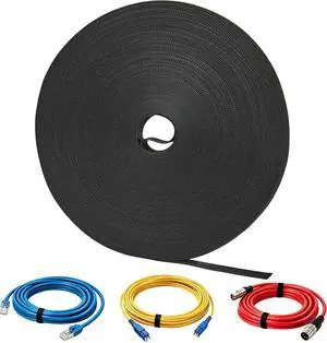 50 ft x 1/2 inch Hook and Loop Roll, Reusable Fastening Cable Ties, Multi-Purpose Cable Management Wire Ties Cable Straps for Organizing Home, Office and Data Centers 50 ft x 1/2 inch Hook and Loop Roll, Reusable Fastening Cable Ties, Multi-Purpose Cable Management Wire Ties Cable Straps for Organizing Home, Office and Data Centers