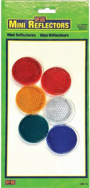 HY-KO Products CMR-10 SELF Adhesive CMR-10-SELF REFLECTORS 1.25" in Multi, 6 Pieces, 1.25" Multicolor HY-KO Products CMR-10 SELF Adhesive CMR-10-SELF REFLECTORS 1.25" in Multi, 6 Pieces, 1.25" Multicolor