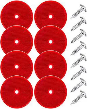 16Pcs Red Round Mailbox Reflectors + Screw, Mailbox Reflectors, 3 Inch Reflectors for Car, Bike, Mailbox, Post, Trailer (Red) 16Pcs Red Round Mailbox Reflectors + Screw, Mailbox Reflectors, 3 Inch Reflectors for Car, Bike, Mailbox, Post, Trailer (Red)