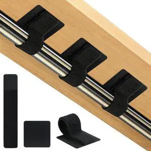 Cable Management Under Desk Detachable Cable Straps, Black, 20 Pack | Heavy Duty Hook and Loop Cable Ties, Removable, Leave No Trace, Hold Up to 15 Cables, Home Office Organizer Accessories Cable Management Under Desk Detachable Cable Straps, Black, 20 Pack | Heavy Duty Hook and Loop Cable Ties, Removable, Leave No Trace, Hold Up to 15 Cables, Home Office Organizer Accessories