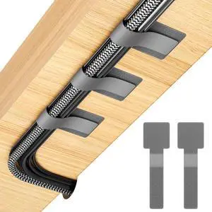 100Pcs Cable Straps Hook and Loop Cable Ties - Cable Holder for Desk Cable Management Under Desk - Computer Cord Organizer for Home Office Gaming Setup - Grey 100Pcs Cable Straps Hook and Loop Cable Ties - Cable Holder for Desk Cable Management Under Desk - Computer Cord Organizer for Home Office Gaming Setup - Grey