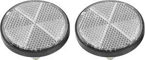 F FIERCE CYCLE Pair M6x1.0 White Plastic Universal Screw Mount Reflective Warning Reflector for Motorcycle Bike F FIERCE CYCLE Pair M6x1.0 White Plastic Universal Screw Mount Reflective Warning Reflector for Motorcycle Bike