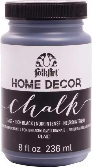 FolkArt 34169 Home Décor Acrylic Chalk Furniture & Craft Paint in Assorted Colors, 8 ounce, Rich Black FolkArt 34169 Home Décor Acrylic Chalk Furniture & Craft Paint in Assorted Colors, 8 ounce, Rich Black
