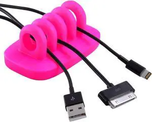 Cable Clip Holder Weighted Desktop Cord Management Fixture (Pink) Cable Clip Holder Weighted Desktop Cord Management Fixture (Pink)