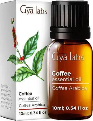 100% Pure Coffee Essential Oil for Skin & Diffuser - 0.34 Fl Oz | Coffee Oil for Perfume & DIY Candle Making Scent, Rich Roasted Aroma for Home Fragrance, Aromatherapy Grade Oil - Gya Labs 100% Pure Coffee Essential Oil for Skin & Diffuser - 0.34 Fl Oz | Coffee Oil for Perfume & DIY Candle Making Scent, Rich Roasted Aroma for Home Fragrance, Aromatherapy Grade Oil - Gya Labs