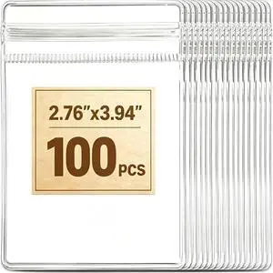100Pcs Clear Jewelry Storage Bags, Resealable PVC Jewelry Pouches with Self-Sealing Zipper, Anti-Tarnish Plastic Bags for Rings, Earrings, Bracelets, Small Jewelry Packaging 2.76 x 3.94 in 100Pcs Clear Jewelry Storage Bags, Resealable PVC Jewelry Pouches with Self-Sealing Zipper, Anti-Tarnish Plastic Bags for Rings, Earrings, Bracelets, Small Jewelry Packaging 2.76 x 3.94 in