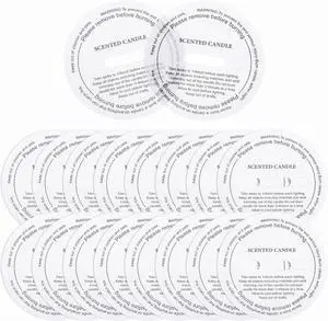 MECCANIXITY 60 Pcs Candle Dust Covers, 6cm/2.4" Round Printed Translucent Candles Drip Protectors Lid Accessories Letter Pattern for Craft Fragrance Making Jars Boxes Packaging MECCANIXITY 60 Pcs Candle Dust Covers, 6cm/2.4" Round Printed Translucent Candles Drip Protectors Lid Accessories Letter Pattern for Craft Fragrance Making Jars Boxes Packaging