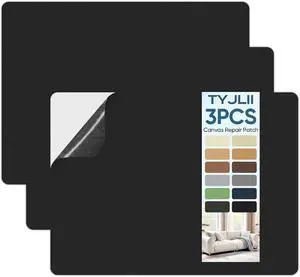 Canvas Repair PatchWaterproof Self Adhesive Fabric Patch for Tent,Boat Cover,Canopy,Umbrella,Furniture Cover,Awning,Luggage,Couch.(8.3 x 11-Black) Canvas Repair PatchWaterproof Self Adhesive Fabric Patch for Tent,Boat Cover,Canopy,Umbrella,Furniture Cover,Awning,Luggage,Couch.(8.3 x 11-Black)