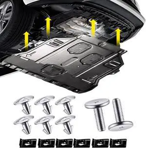 14PCS Engine Splash Shield Hardware Kit Under Engine Cover Bolts & Clips for Skid Plate & Oil Pan Protection Replaces 90105-TBA-A00, 90674-TY2-A01 14PCS Engine Splash Shield Hardware Kit Under Engine Cover Bolts & Clips for Skid Plate & Oil Pan Protection Replaces 90105-TBA-A00, 90674-TY2-A01