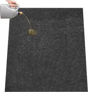 1 Pcs 29 x 36 Inch Oil Spill Absorbent Garage Mat, Black | Washable, Reusable Mat with Waterproof Backing Helps Protect Garage and Driveway Surfaces 1 Pcs 29 x 36 Inch Oil Spill Absorbent Garage Mat, Black | Washable, Reusable Mat with Waterproof Backing Helps Protect Garage and Driveway Surfaces