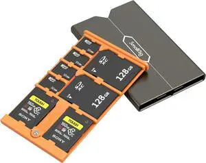 SMALLRIG Memory Card Storage Case, 8 Slot SD Card Holder | for Micro SD/SIM Cards Anti-Shock, Anti-Fall, Scratch-Resistant, Suitable for Photographers- 4107 SMALLRIG Memory Card Storage Case, 8 Slot SD Card Holder | for Micro SD/SIM Cards Anti-Shock, Anti-Fall, Scratch-Resistant, Suitable for Photographers- 4107