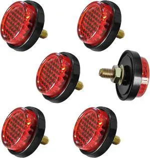 6 Pieces Red Mini Reflector Tag Bolt Screws for Motorcycle License Plate Frame, M5 Screw Tag Bolt Round Reflective for Bike, motobikes, Trailers, Trucks, Boats, SUV's, RV's 6 Pieces Red Mini Reflector Tag Bolt Screws for Motorcycle License Plate Frame, M5 Screw Tag Bolt Round Reflective for Bike, motobikes, Trailers, Trucks, Boats, SUV's, RV's