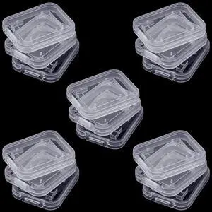15Pcs SD/SDHC Memory Card Case Holder, Standard SD Plastic Storage Boxes, Clear Compact 15Pcs SD/SDHC Memory Card Case Holder, Standard SD Plastic Storage Boxes, Clear Compact