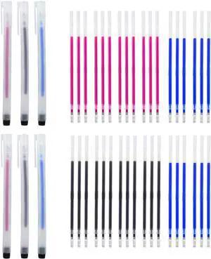 6 Heat Erasable Pens for Fabric Markers, Fabric Marking Pens with 42 Refills for Sewing and Quilting, Heat disappearing Ink Pen for Dressmaking, Tailors Sewing Chalk Pencils 6 Heat Erasable Pens for Fabric Markers, Fabric Marking Pens with 42 Refills for Sewing and Quilting, Heat disappearing Ink Pen for Dressmaking, Tailors Sewing Chalk Pencils